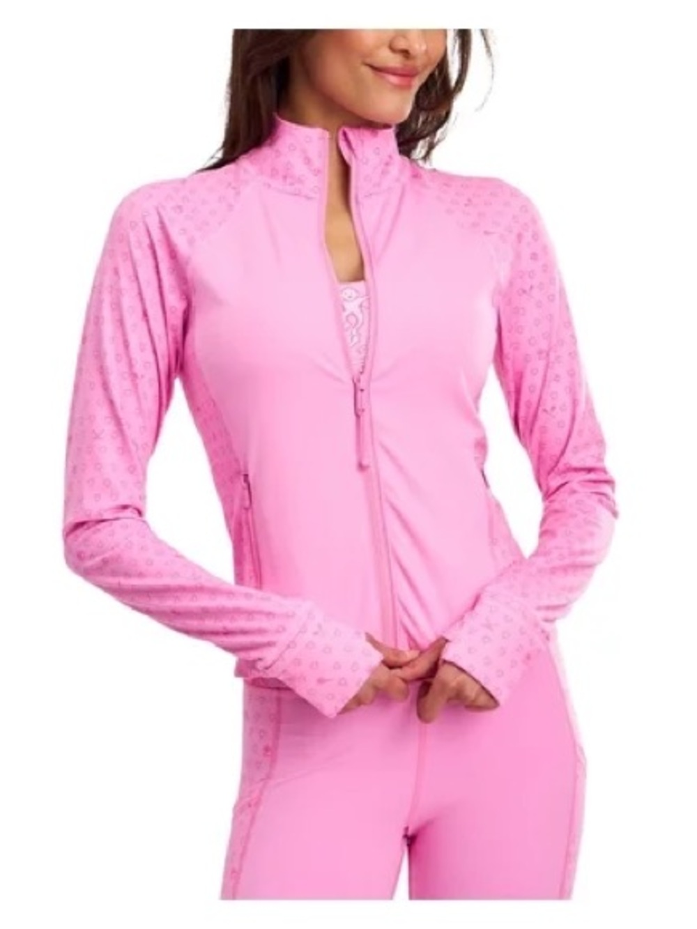 Roller Rabbit Women's Pink Zip-Front Active Jacket
